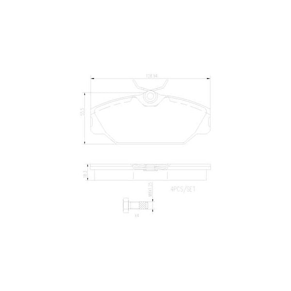 Brembo P68027N NAO Series Premium Ceramic Brake Pad Set Front