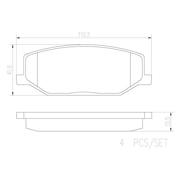 Brembo P79001N NAO Series Premium Ceramic Brake Pad Set Front