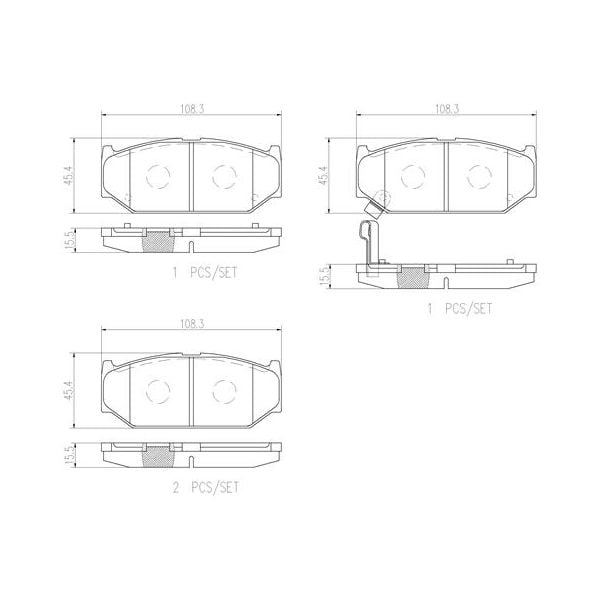 Brembo P79023N NAO Series Premium Ceramic Brake Pad Set Front