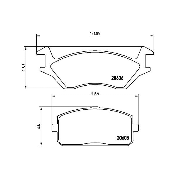 Brembo P83004N NAO Series Premium Ceramic Brake Pad Set Front