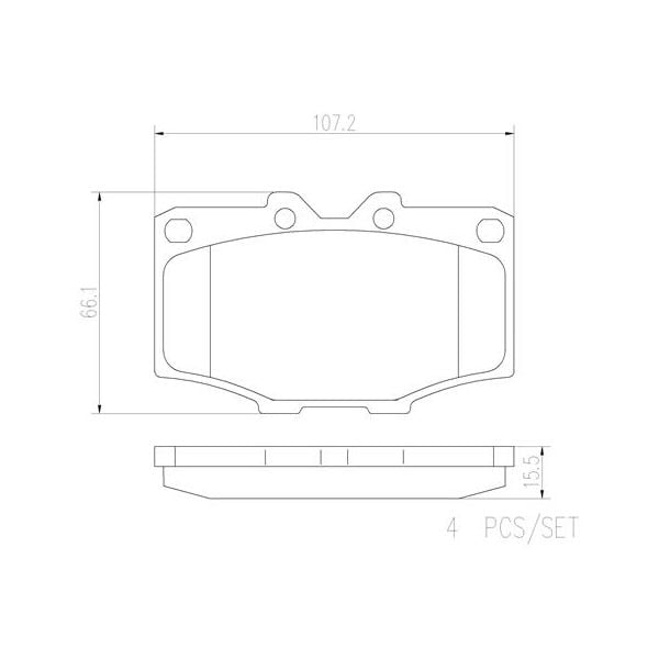 Brembo P83006N NAO Series Premium Ceramic Brake Pad Set