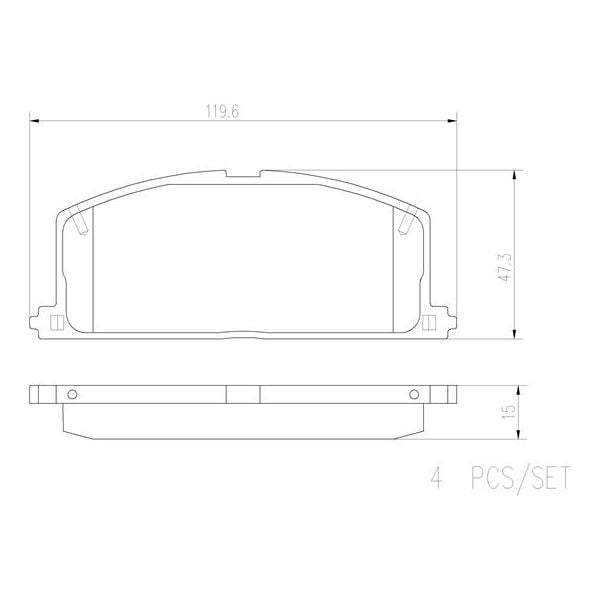 Brembo P83011N NAO Series Premium Ceramic Brake Pad Set Front