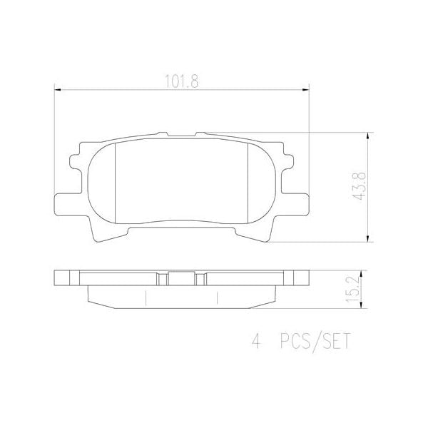 Brembo P83068N NAO Series Premium Ceramic Brake Pad Set Rear