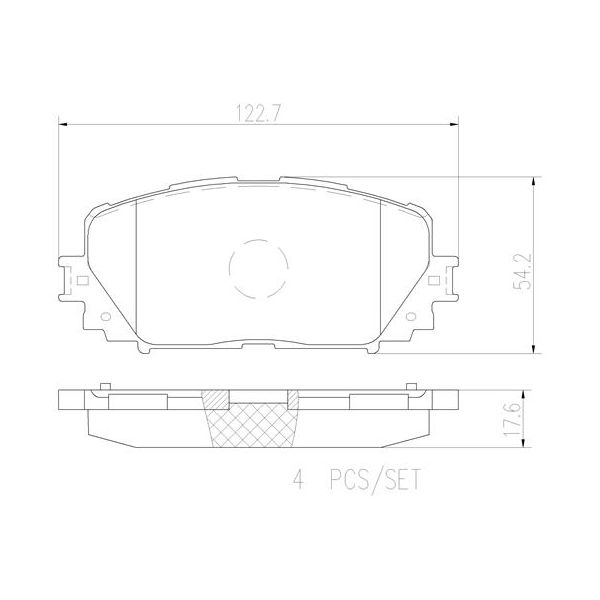 Brembo P83101N NAO Series Premium Ceramic Brake Pad Set Front