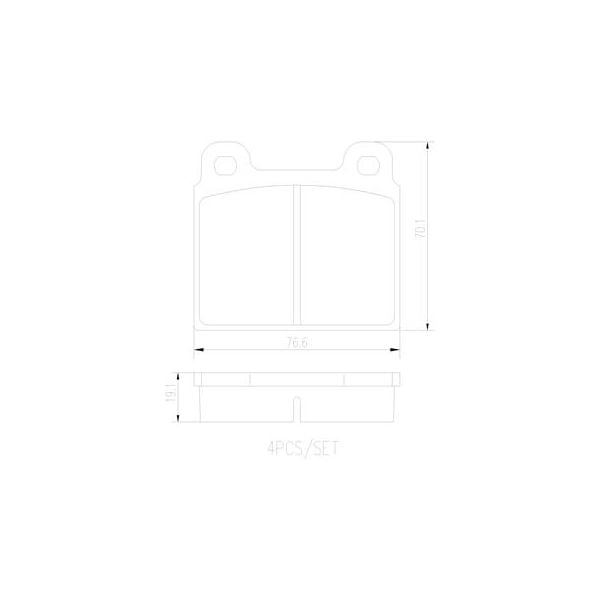 Brembo P85002N NAO Series Premium Ceramic Brake Pad Set Front