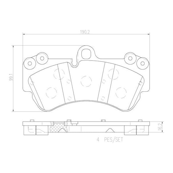 Brembo P85069N NAO Series Premium Ceramic Brake Pad Set Front