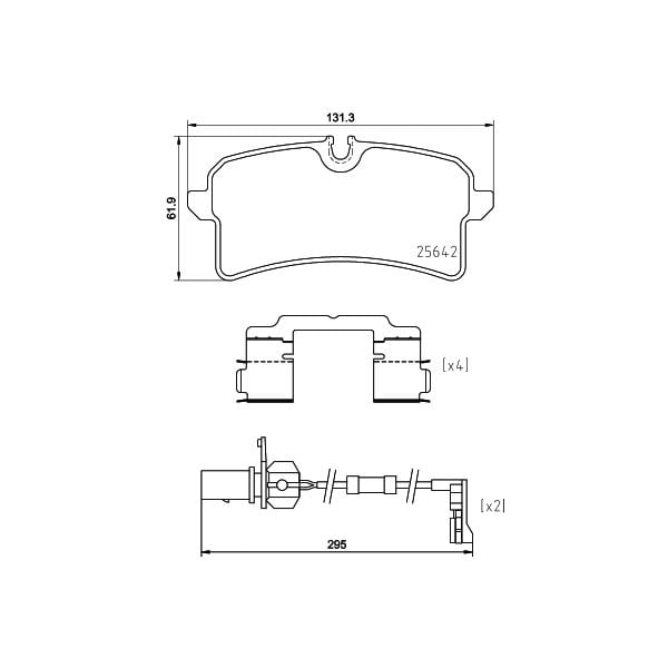 Brembo P85151N NAO Series Premium Ceramic Brake Pad Set Rear