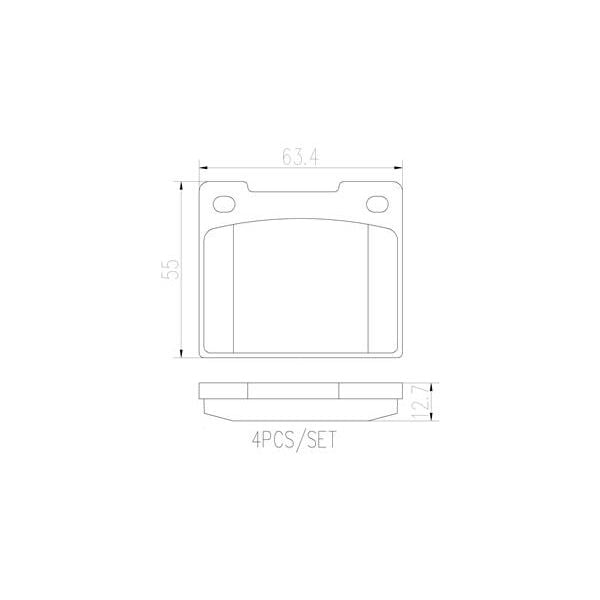 Brembo P86001N NAO Series Premium Ceramic Brake Pad Set Front