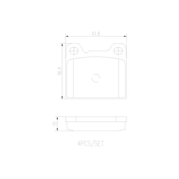 Brembo P86002N NAO Series Premium Ceramic Brake Pad Set Rear