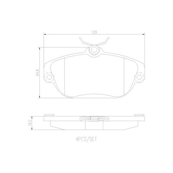 Brembo P86007N NAO Series Premium Ceramic Brake Pad Set Front