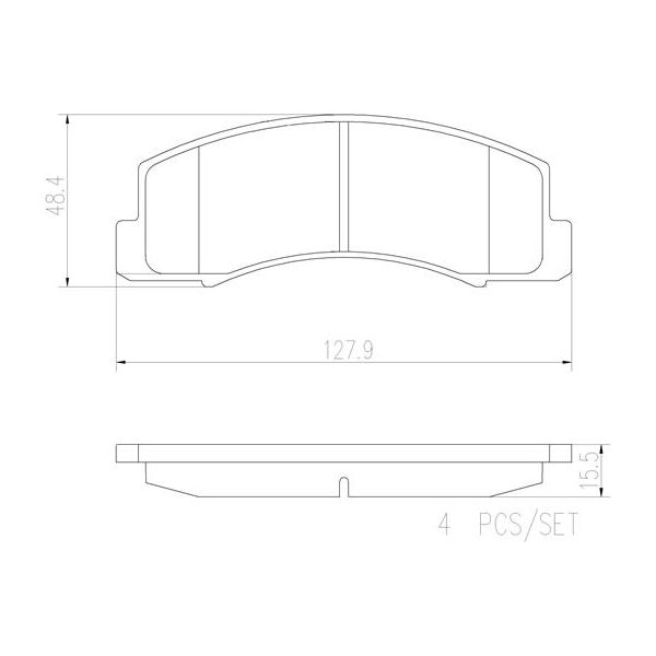 Brembo P99022N NAO Series Premium Ceramic Brake Pad Set