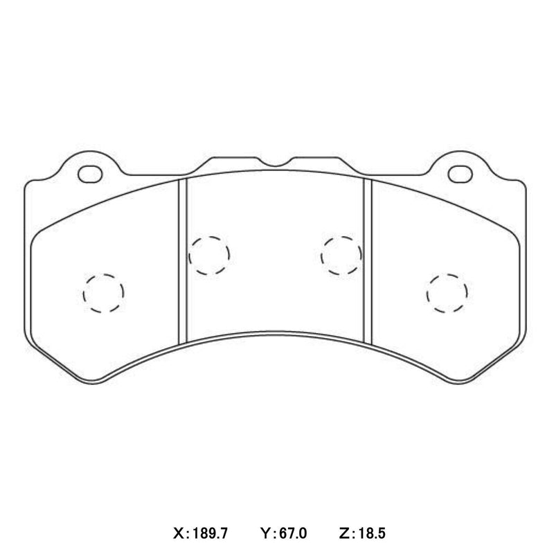 Paragon Pads P2 suit Nissan R35 Front Street