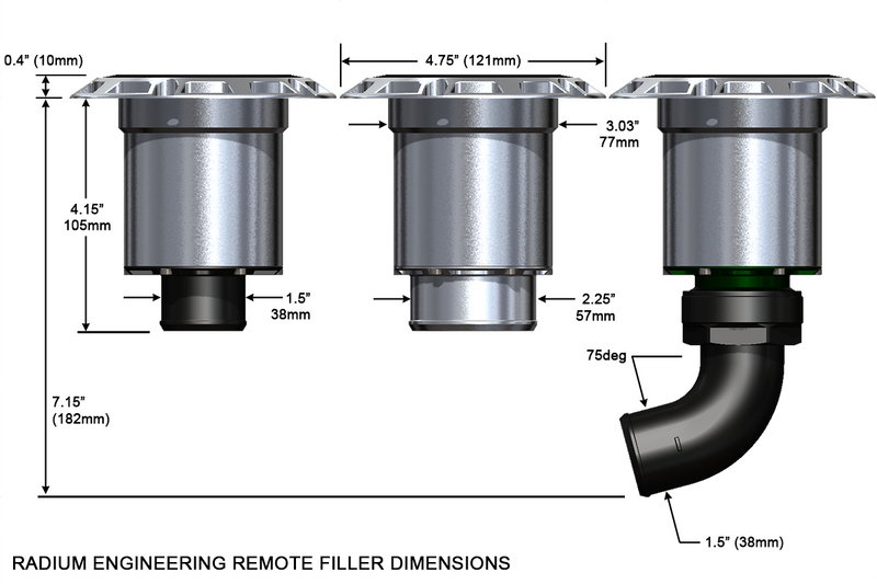 Radium Engineering Radium Engineering Remote Mount, SVF, Swing Valve Filler, 2.25", product image, part 20-1203