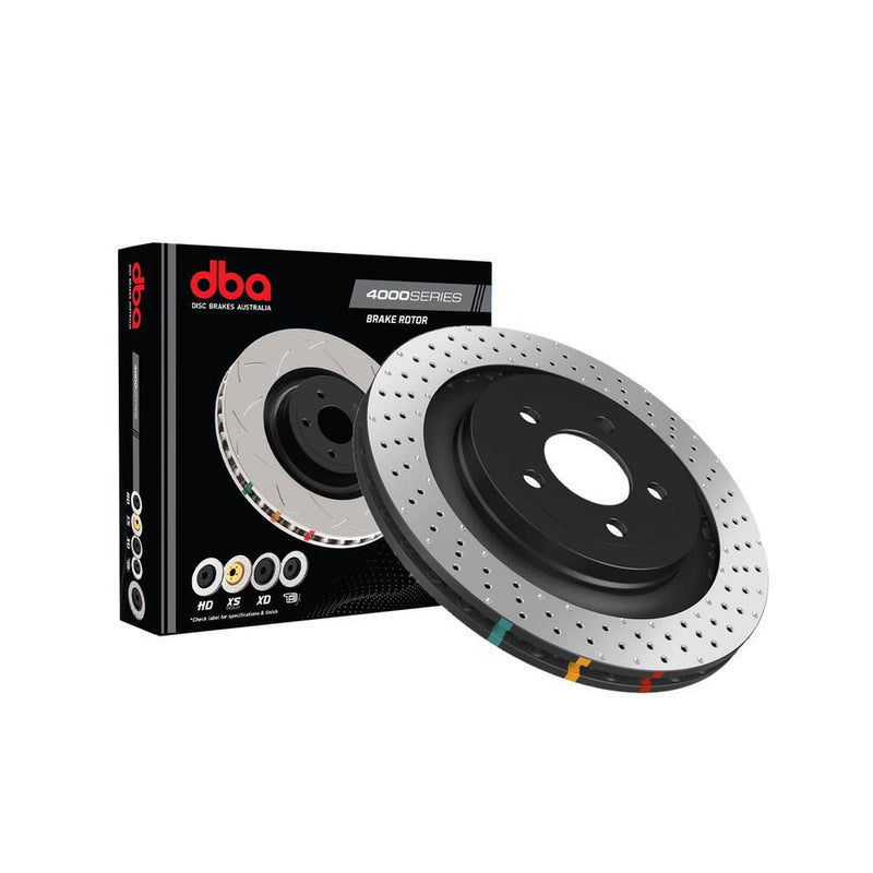 DBA DBA42074XD Pair 4000 Series Cross-Drilled & Dimpled Brake Disc Rotor