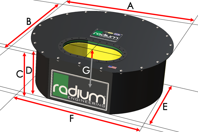 Radium Engineering Radium Engineering 20-0611 RA-Series Fuel Cell, 10.5 Gallon (39.7L) Spare Tyre, FIA & SFI, product image, part 20-0611