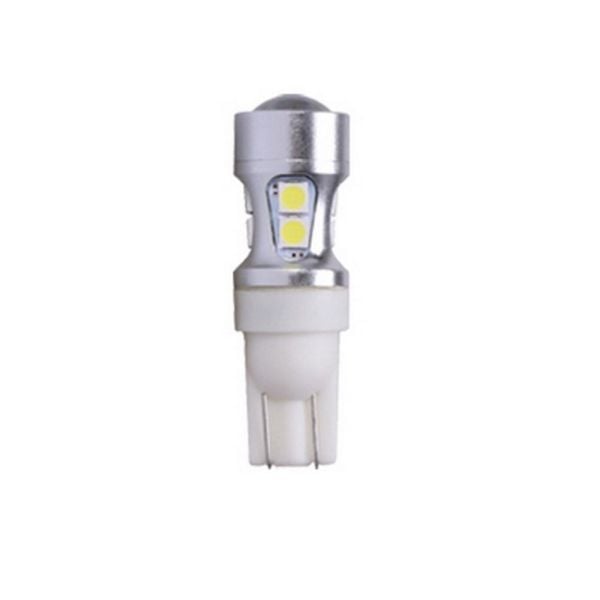 LED Autolamps T10WM White LED Wedge Globe 12/24V Illumination W2.1X9.5D W5W