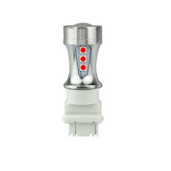 LED Autolamps T20RM Red LED Wedge Globe 12/24V Illumination W3X16D W21/5W Base