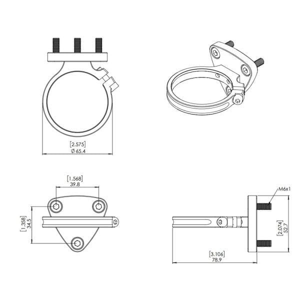 TurboSmart TS-0402-1141 FPRX Billet Bracket