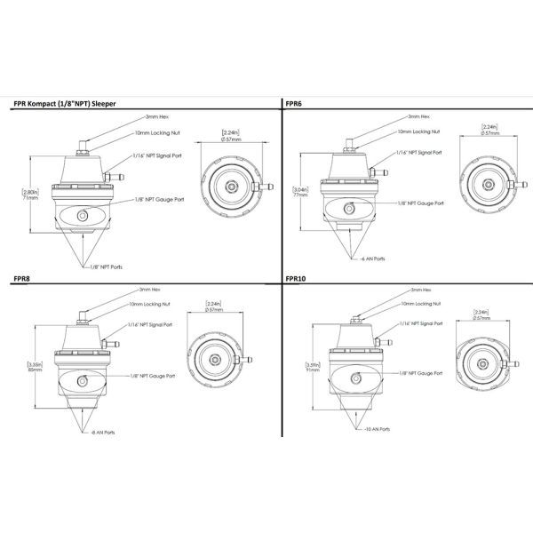 TurboSmart TS-0404-1115 FPR Kompact 1/8" NPT LP Sleeper