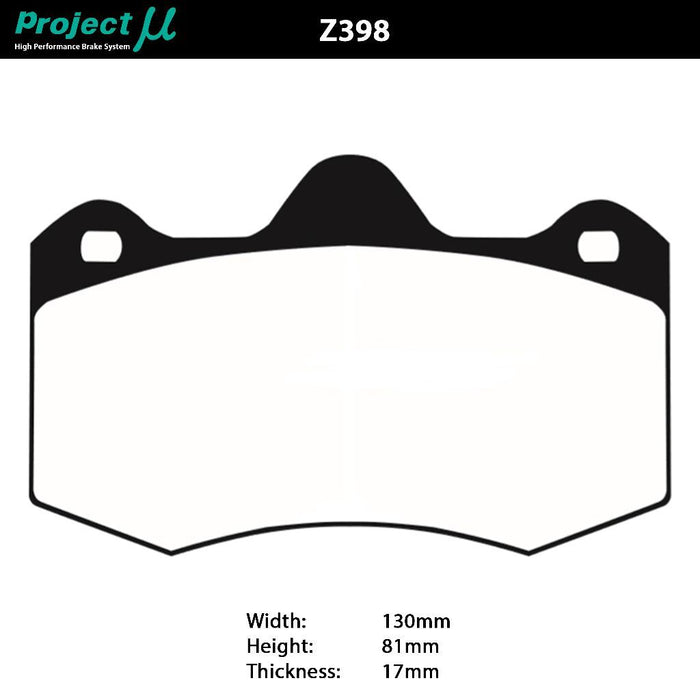 Project Mu Z398-NS-C Street Performance Brake Pad Set
