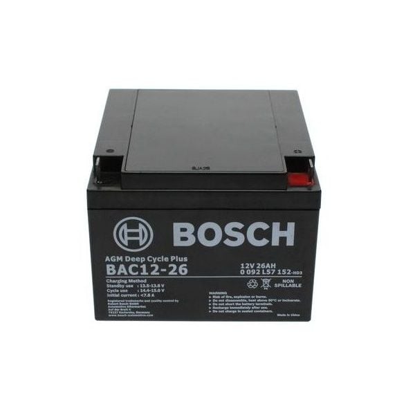Bosch BAC12-26 AGM Deep Cycle Plus 27.8Ah 380CCA Battery 0 092 L57 152