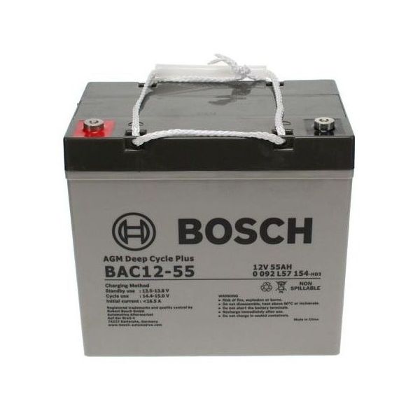 Bosch BAC12-55 AGM Deep Cycle Plus 59Ah 450CCA Battery 0 092 L57 154
