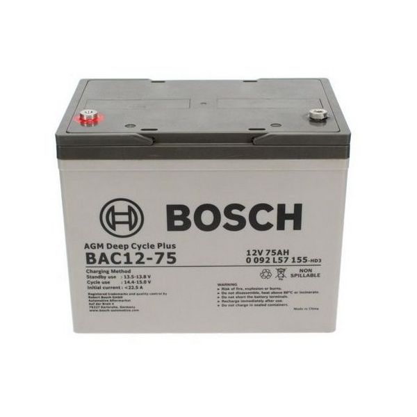 Bosch BAC12-75 AGM Deep Cycle Plus 80.4Ah 650CCA Battery 0 092 L57 155