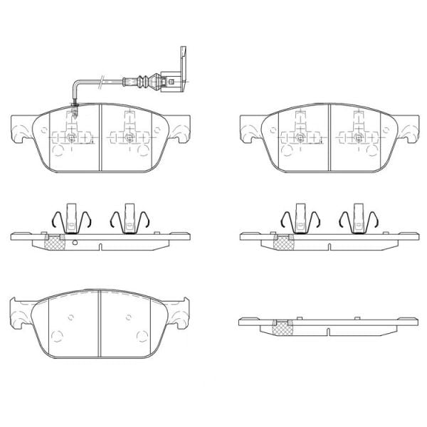 Brembo P85141N NAO Series Premium Ceramic Brake Pad Set Front