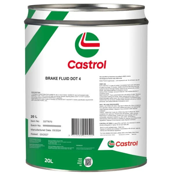 Castrol Brake Fluid DOT 4 20L 3377670