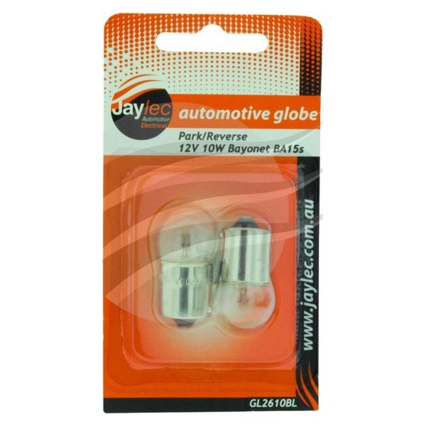 Jaylec GL2610BL Bayonet Globe BA15S 12V 10W BA15S-R10W Base Blister Pack