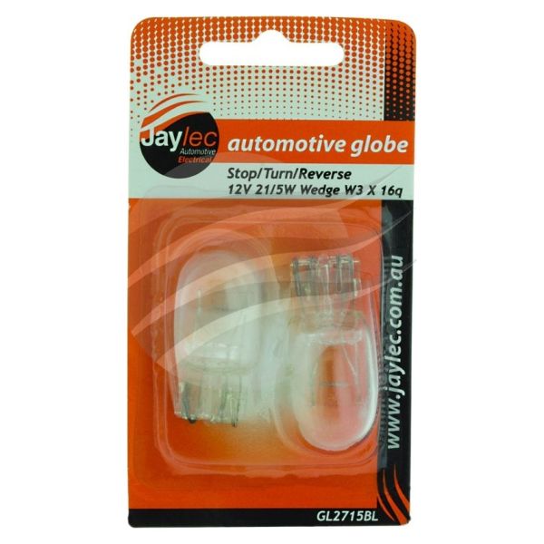 Jaylec GL2715BL Wedge Globe 12V 21/5W W3X16D W21/5W Base