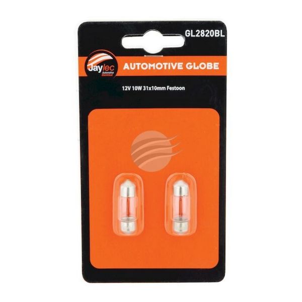 Jaylec GL2820BL Festoon Globe 12V 10W SV8.5 Base 31mm X 10.5mm