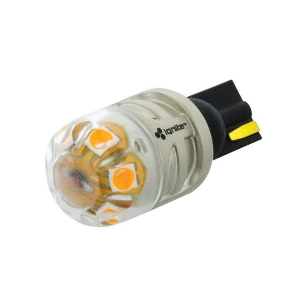Ignite IGL9116 Twin Pack LED Globe 12/24V T15 Wedge Amber