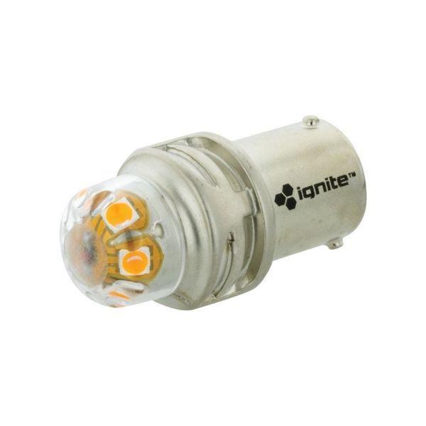 Ignite IGL9154 Twin Pack LED Globe 12/24V BAU15S Amber