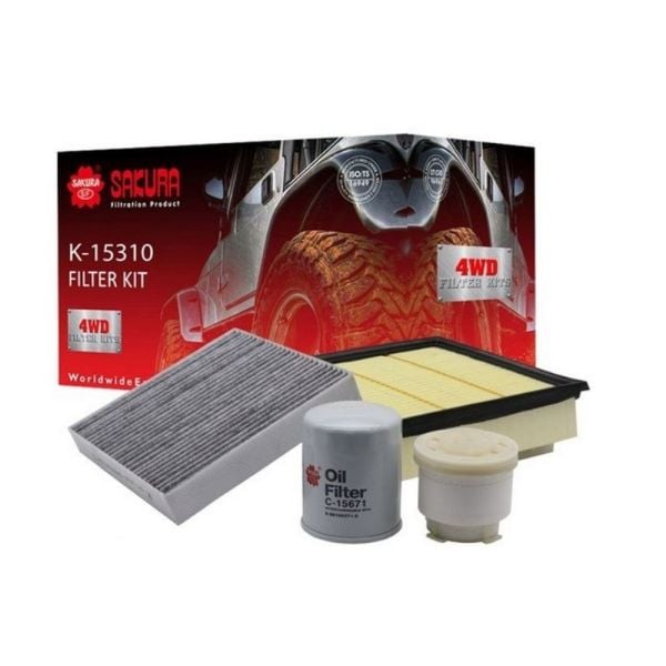 Sakura K-15310 Filter Service Kit to suit Isuzu Dmax TFR MU-X UCR 4JJ1