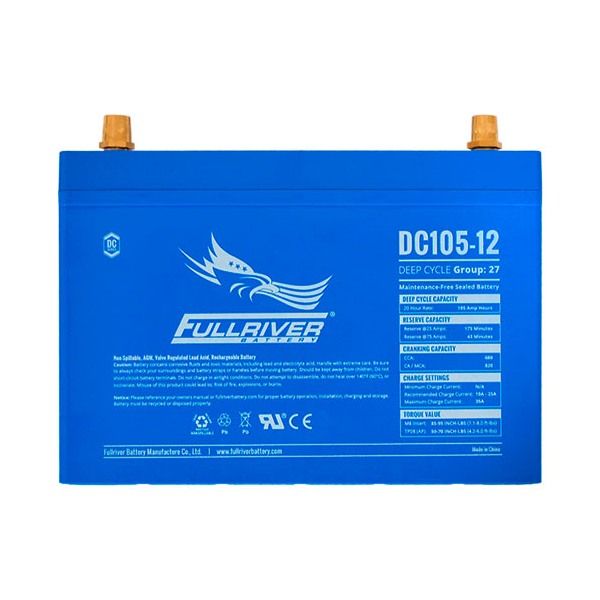 Fullriver DC105-12 DC Series Deep Cycle AGM Battery