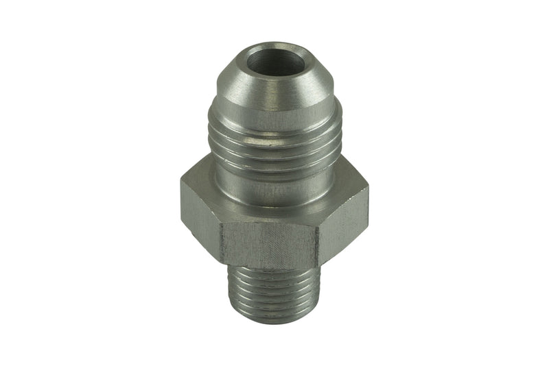 Turbosmart TS-JN-0603-CL Fitting -6 AN Flare to 1/8 NPT Male Straight - Silver