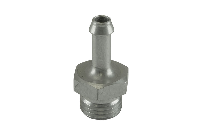 Turbosmart TS-OH-0606-CL Fitting 6mm / 1/4" Hose End to -6 AN ORB Male Straight - Silver