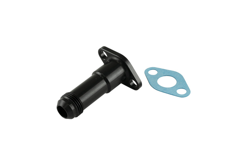 Turbosmart TS-199-3008 38.1mm 10AN 75mm Extended Oil Drain Black