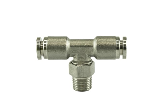 Turbosmart TS-0550-3055 1/8" NPT Tee Pushloc Fitting - SS - 1/4"