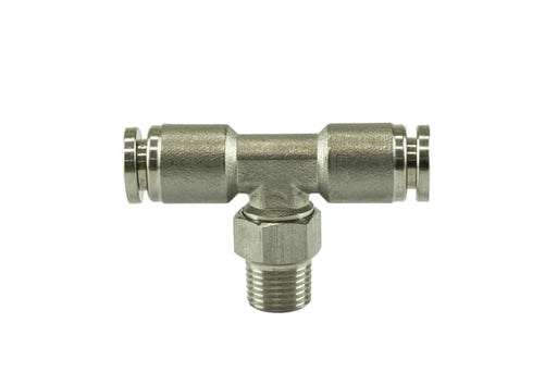 Turbosmart TS-0550-3055 1/8" NPT Tee Pushloc Fitting - SS - 1/4"