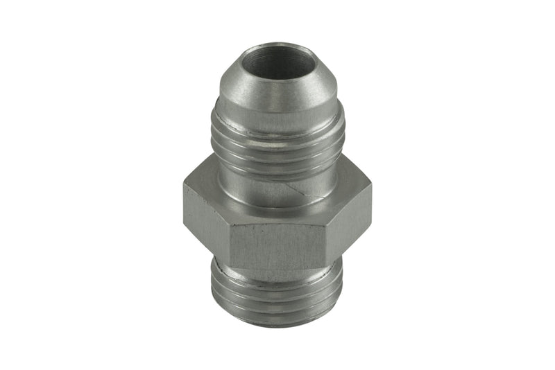 Turbosmart TS-JO-0606-CL Fitting -6 AN Flare to -6 AN ORB Male Straight - Silver