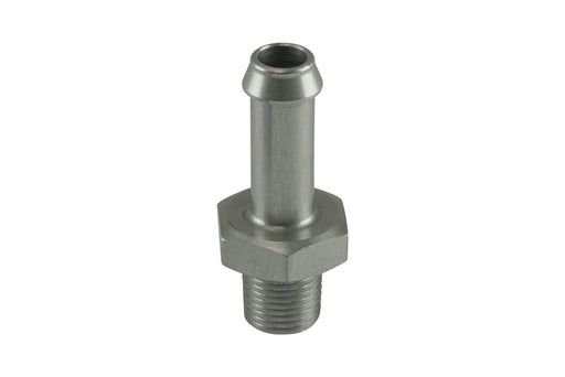 Turbosmart TS-NH-0308-CL Fitting 8mm / 5/16" Hose End to 1/8 NPT Male Straight - Silver