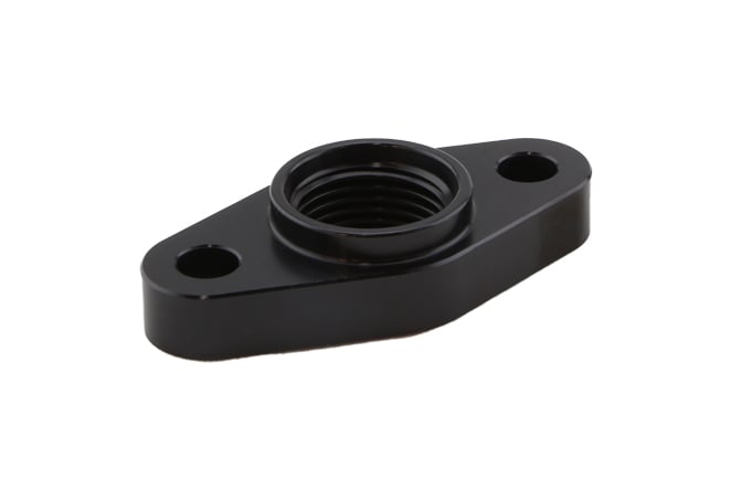 Turbosmart TS-0804-1011 Billet Turbo Drain adapter with Silicon O-ring. 50.8mm Mounting Holes - T3/T4 style fit.