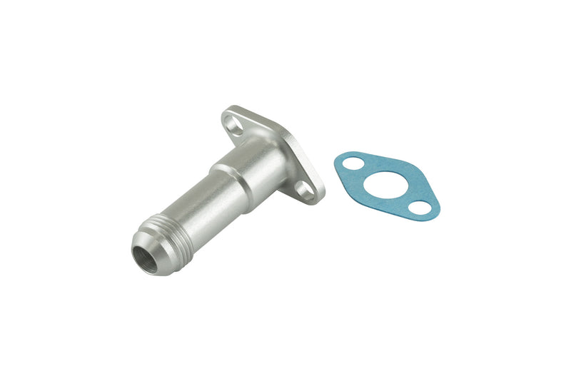 Turbosmart TS-199-3007 38.1mm 10AN 75mm Extended Oil Drain Silver