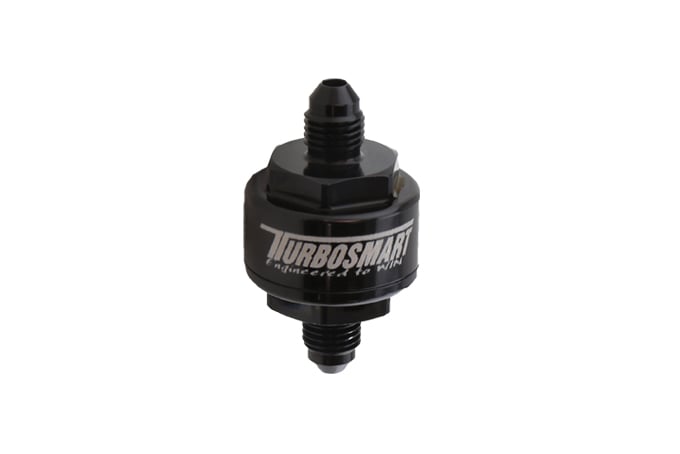 Turbosmart TS-0804-1001 Billet Turbo Oil Feed Filter 44um AN-3 - Black
