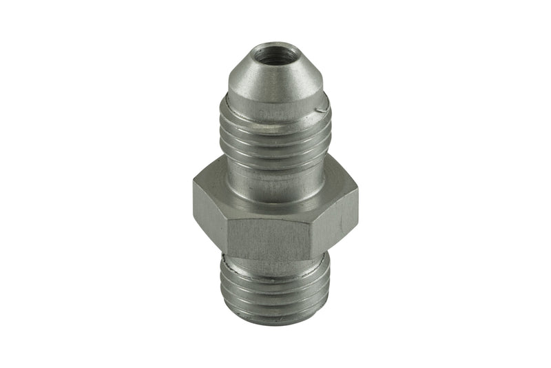 Turbosmart TS-JO-0404-CL Fitting -4 AN Flare to -4 AN ORB Male Straight Silver