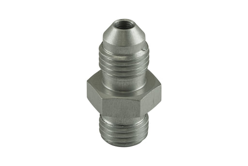 Turbosmart TS-JO-0404-CL Fitting -4 AN Flare to -4 AN ORB Male Straight Silver