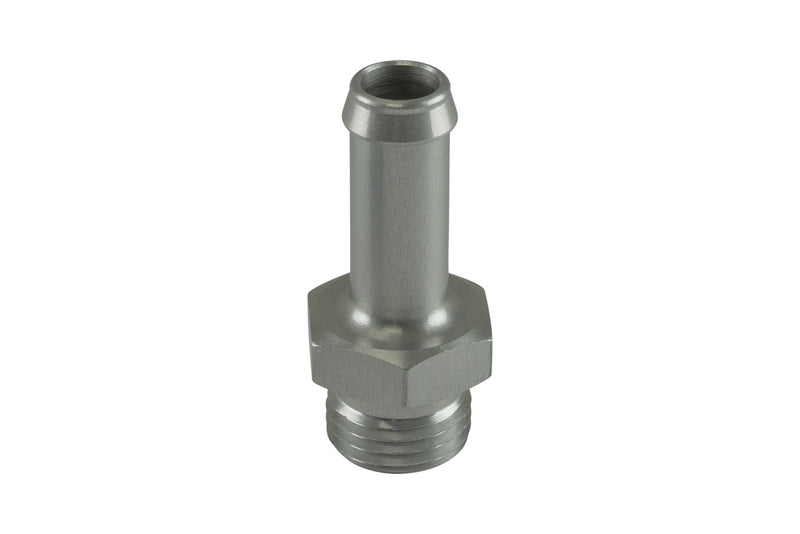 Turbosmart TS-OH-0610-CL Fitting 10mm / 3/8" Hose End to -6 AN ORB Male Straight - Silver