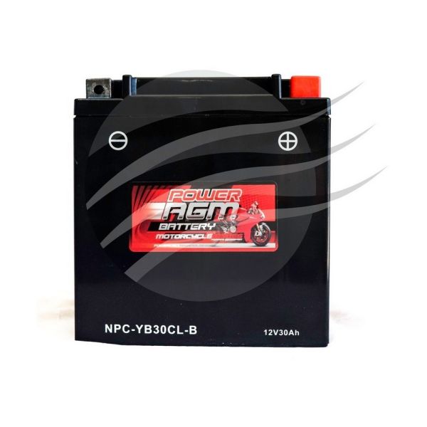Super Crank NPC-YB30CL-B AGM Motorcycle/Mower Battery 455CCA